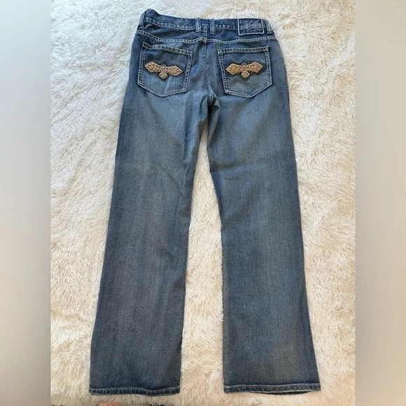 Helix Men’s Blue Boot Cut Jeans Size: 34 - Picture 3 of 9